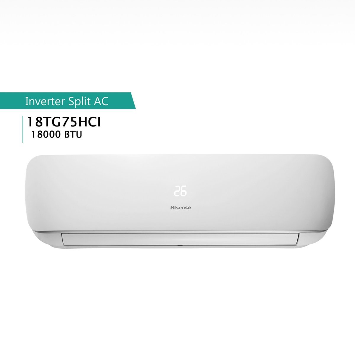 Hisense – Split AC Inverter 1.5 Ton 18TG75HC T3 White
